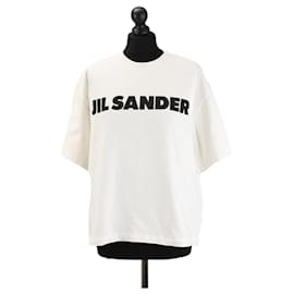 Camiseta blanca con logo Jil Sander de algodón