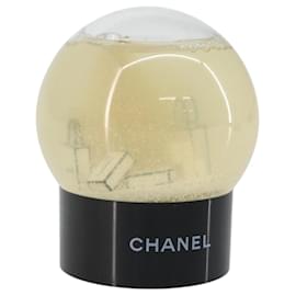 CHANEL Schneekugel Glas Klar CC Auth BA6546