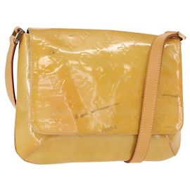 LOUIS VUITTON Thompson Street Tasche Monogram Vernis Beige M91301 LV Auth gh1567