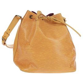 LOUIS VUITTON Borsa a Spalla Petit Noé Epi Gialla M44109 LV Auth BA9123