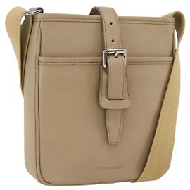 Burberry Borsa a Spalla in Pelle Beige Argento Auth am10199V