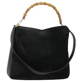 Borsa a Spalla GUCCI in Camoscio 2 in 1 Nero Oro 001 2113 1577 Auth 151562