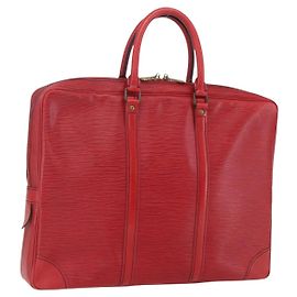 LOUIS VUITTON Epi Porta Documenti da Viaggio Borsa Business Rossa M54477 LV Auth 159411