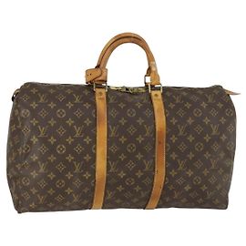 LOUIS VUITTON Borsa Boston Monogram Keepall 50 M41426 LV Auth 156594