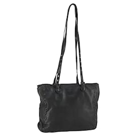 PRADA Tote Bag aus Leder Schwarz Silber Auth mr1666 - Prada