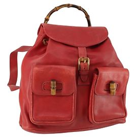 Gucci Vintage Bamboo Pelle Media