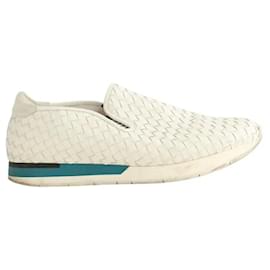 Bottega Veneta Tênis de couro brancos