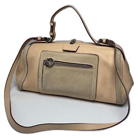 Borsa vintage Salvatore Ferragamo in pelle / camoscio 2Way rosa / grigio