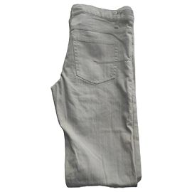 Christian Dior Herren Denim Laufsteghose Beige