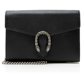 Cartera de cadena Dionysus de cuero y cristales Gucci