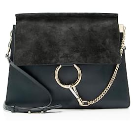 Borsa a spalla media Faye in suede di vitello Chloe - Chloé