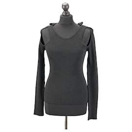 Coperni Schwarze Langarmbluse mit Cut Out Details