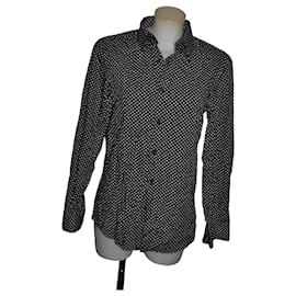 Camicia Givenchy in cotone a pois nero bianco