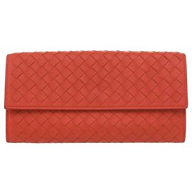 Cartera larga de cuero Intrecciato Bottega Veneta