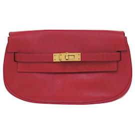 Borsa Clutch Hermès Banana Kelly Couchbel Rosso Vivo
