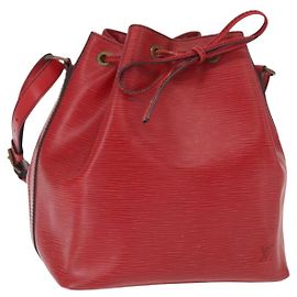 LOUIS VUITTON Epi Petit Noe Shoulder Bag Red M44107 LV Auth 161368