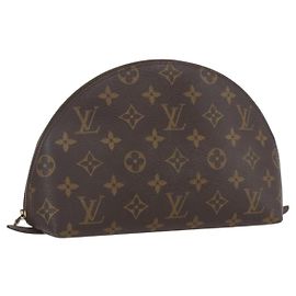 LOUIS VUITTON Pochette Cosmetica Demi Ronde Monogram M47520 LV Auth 161399