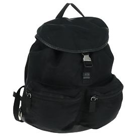 Zaino PRADA in nylon nero e argento autentico gh1538