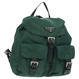 Zaino PRADA in nylon verde argento autentico 161515