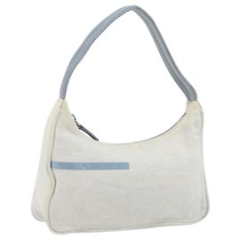 PRADA Sac de sport en toile gris bleu Auth hk3257