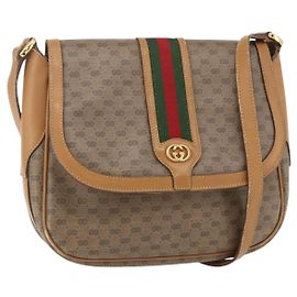 Borsa Sherry Line in PVC Beige Micro GG Supreme Web di GUCCI 001 115 0914 Auth 161766