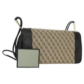 Borsa a Spalla Bottega Veneta in Tela Beige Oro Auth 160980