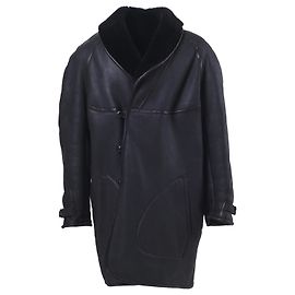 Autre Marque Cappotto in pelle di shearling naturale nero Mac Douglas