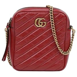 Gucci Borsa a tracolla incrociata GG Marmont con catena