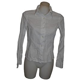Camisa de rayas Dolce & Gabbana de algodón blanco
