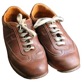 Sneakers Hermès Trail in pelle marrone