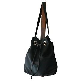 Borsa a secchiello in pelle e seta Dior