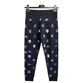 Pantaloni Leggings Chanel 2019 Coco Niege Après-ski Motivo Sci FR 38