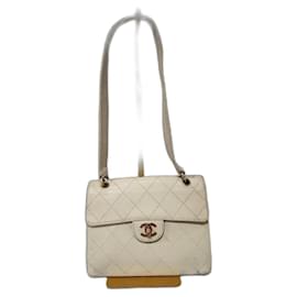 Chanel Vintage Classic Single Flap Bag Creme