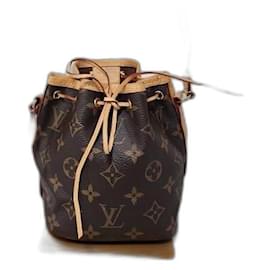 LOUIS VUITTON Borsa a secchiello Nano Noé Monogramma Marrone/Beige