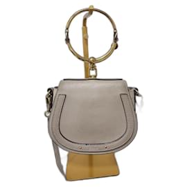 Chloé CHLOE Motty Borsa a Bracciale Piccola Nile in Pelle/Suede Beige