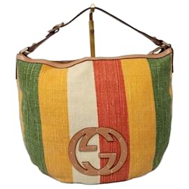 Borsa a Spalla in Tela Intrecciata GUCCI Multicolore
