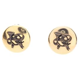 Boucles d'oreilles clips en plaqué or Hermès