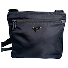 Borsa a Spalla in Nylon Nero Prada