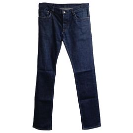 Prada Mid-Waist Slim-Fit Jeans aus blauer Baumwoll-Denim