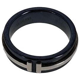 T Breite Bandring von Tiffany & Co in Schwarzmetall