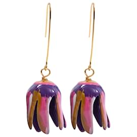 Orecchini a forma di tulipano Marni in ottone multicolore
