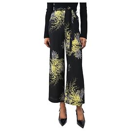 Valentino Culottes florales negras y amarillas - talla UK 4