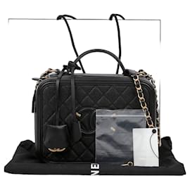 Grande borsa tote cosmetica in pelle di caviale - Chanel
