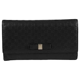 Cartera larga Sima con solapa de lazo - Gucci