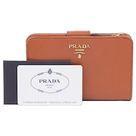 Kompakte Geldbörse mit Metall-Logo - Prada
