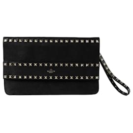 Clutch con tracolla pieghevole Rockstud - Valentino