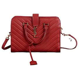 Saint Laurent Kleine Chevron-Shopper-Tasche