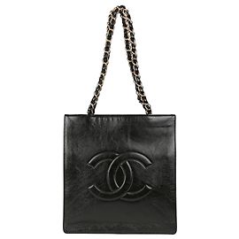 Chanel CC Logo Shopper Tote Shoulder Bag