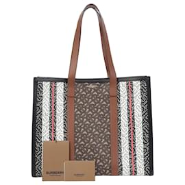 Burberry Borsa a spalla con strisce monogrammate