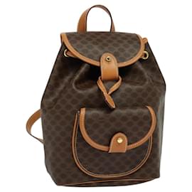 Celine Vintage Macadam Rucksack aus Canvas und Leder - Céline